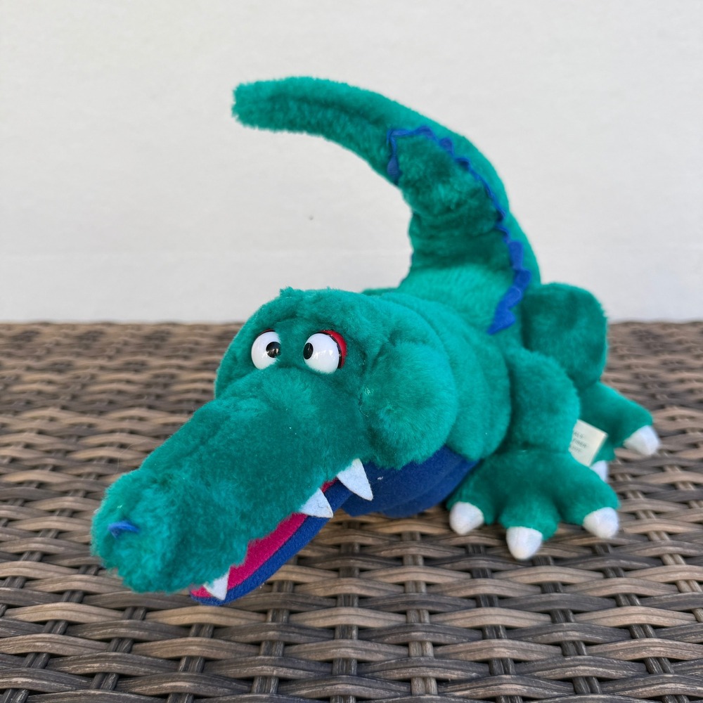 Classic Toy Co Green Alligator Crocodile Plush 15" Vintage Stuffed Animal